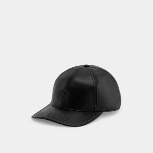 Coach Leather Baseball Hat 黒 | COH866415