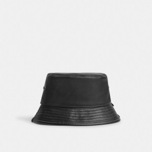 Coach Leather Bucket Hat 黒 | COH867039