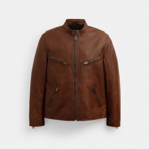 Coach Leather Racer ブラウン | COH866869