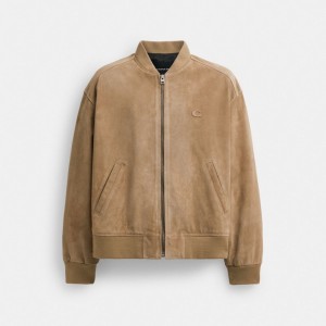 Coach Lightweight Suede Jacket ベージュ | COH866870