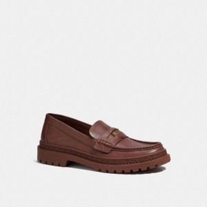 Coach Loafer With Signature Coin ブラウン | COH866828