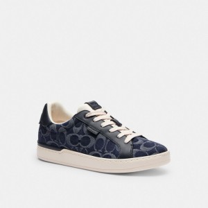 Coach Lowline Low Top Sneaker In Signature Denim 青 | COH865832