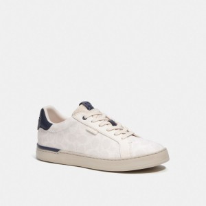 Coach Lowline Low Top Sneaker In Signature Canvas 深い青 | COH866780
