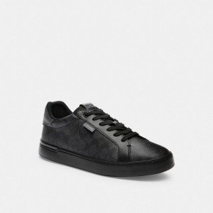 Coach Lowline Low Top Sneaker In Signature Canvas グレー | COH866816