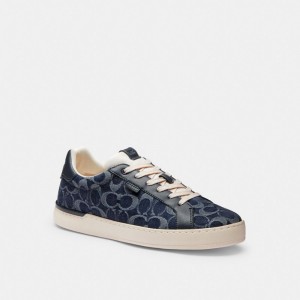 Coach Lowline Low Top Sneaker In Signature Denim 青 | COH866818