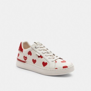 Coach Lowline Low Top Sneaker With Valentine'S Print 赤 | COH865828