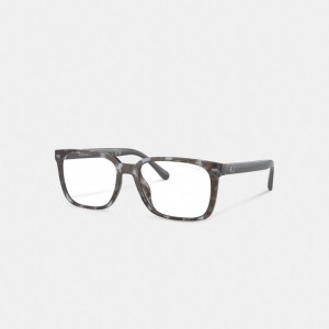 Coach Magnetic Clip On Square Sunglasses グレー 青 | COH867082