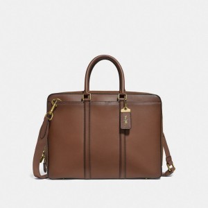 Coach Metropolitan Slim Brief ブラウン | COH866559