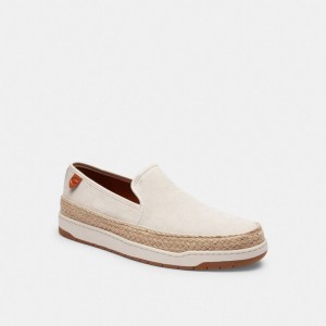 Coach Miles Espadrille In Signature Jacquard 白 | COH866836