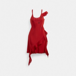 Coach Mini Ruffle Dress 赤 | COH866059