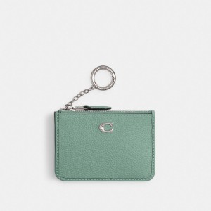 Coach Mini Skinny Id Case シルバー ターコイズ | COH865544