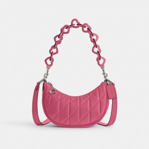 Coach Mira Shoulder Bag With Pillow Quilting And Heart Strap シルバー | COH865302