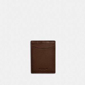 Coach Money Clip Card Case チョコレート | COH866757