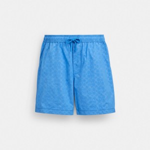Coach Monochrome Shorts In Recycled Nylon 青 | COH866945