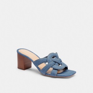Coach Nikki Sandal インディゴブルー 青 | COH865748