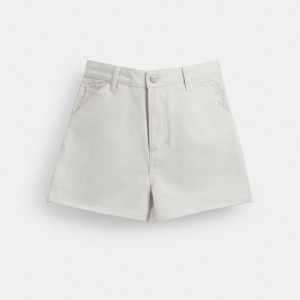 Coach Painter Jean Shorts In Organic Cotton 白 | COH866049
