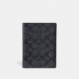 Coach Passport Case In Signature Canvas グレー | COH866730