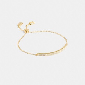 Coach Pavé Bar Slider Bracelet ゴールド | COH866169