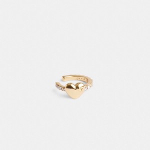 Coach Pavé Heart Ear Cuff ゴールド | COH866182