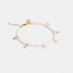 Coach Pearl Charm Bracelet ゴールド | COH866206