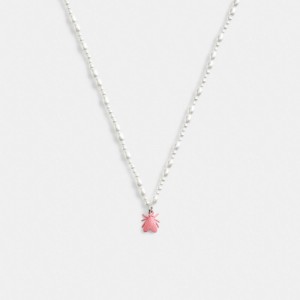 Coach Pearl Fly Pendant Necklace シルバー カラー | COH866125