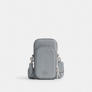 Coach Phone Crossbody グレー 青 | COH865244