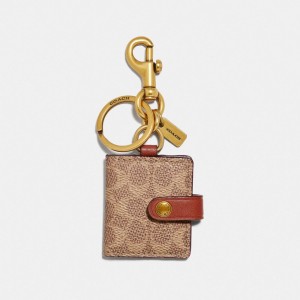 Coach Picture Frame Bag Charm In Signature Canvas カーキ | COH866462
