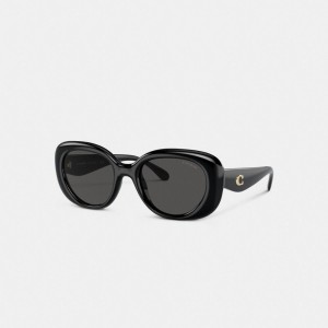 Coach Pillow Tabby Round Sunglasses 黒 | COH866354