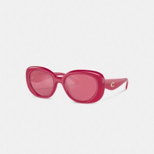 Coach Pillow Tabby Round Sunglasses ピンク | COH866386