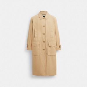 Coach Regenerative Cotton Balmacaan ライトカーキ | COH865939