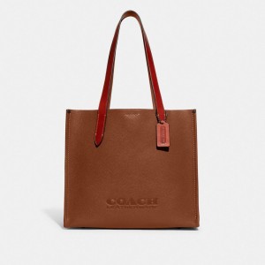 Coach Relay Tote Bag 34 ブラウン | COH865086