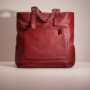 Coach Restored Metropolitan Soft Tote グレー 赤 | COH866636