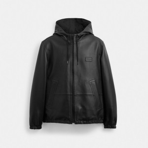 Coach Reversible Leather Jacket In Recycled Polyester 黒 | COH866874