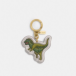 Coach Rexy Bag Charm With Signature Canvas 白 | COH866457