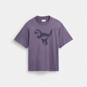 Coach Rexy T Shirt In Organic Cotton 紫 | COH866919