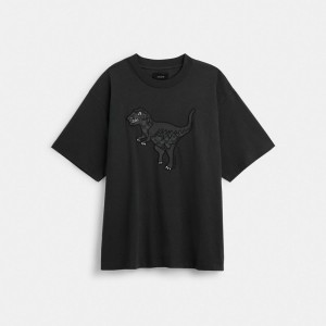 Coach Rexy T Shirt 黒 | COH865975