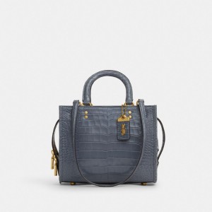 Coach Rogue Bag 25 In Alligator ネイビー | COH865138