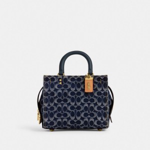 Coach Rogue Bag 25 In Signature Denim 青 | COH865178