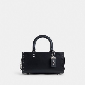 Coach Rogue Bag 26 With Rivets シルバー 黒 | COH865181