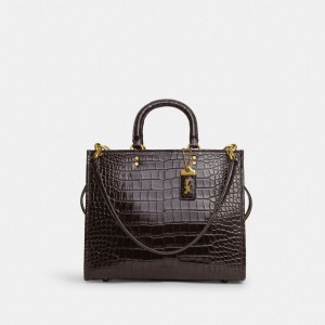 Coach Rogue Bag In Alligator ボルドー | COH865134