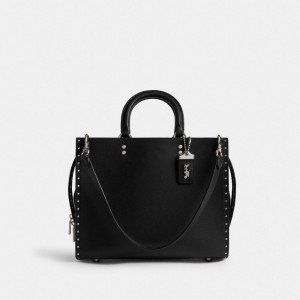 Coach Rogue Bag With Rivets シルバー 黒 | COH864952