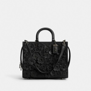 Coach Rogue Bag With Tea Rose 黒 黒 | COH865166