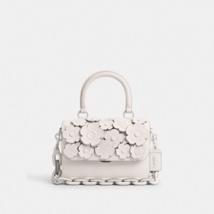 Coach Rogue Top Handle Bag With Tea Rose シルバー | COH865171