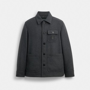 Coach Shirt Jacket グレー | COH866861