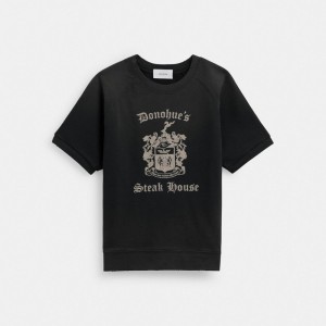 Coach Shrunken Raglan Crewneck 黒 | COH866884