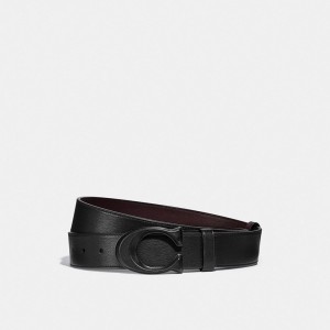 Coach Signature Buckle Cut To Size Reversible Belt, 38 Mm 黒 | COH866997
