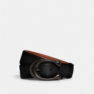 Coach Signature Buckle Cut To Size Reversible Belt, 38 Mm 黒 | COH867004