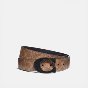 Coach Signature Buckle Cut To Size Reversible Belt, 38 Mm カーキ 黒 | COH867005