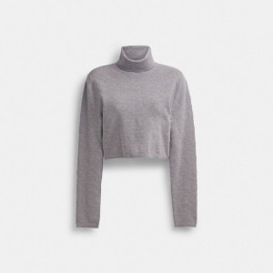 Coach Signature Cropped Turtleneck グレー | COH865982