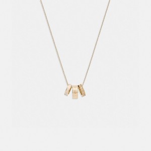 Coach Signature Enamel Necklace ゴールド | COH866088